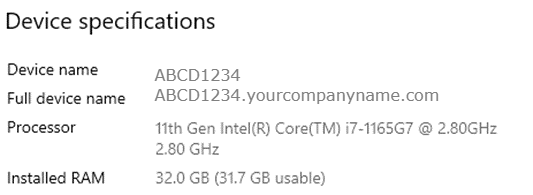 Windows Provisioned RAM