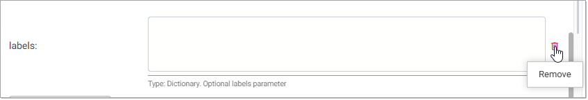 Remove parameter