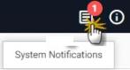 Click the system notifications icon in the ribbon menu to view real-time notifications of the current   session.