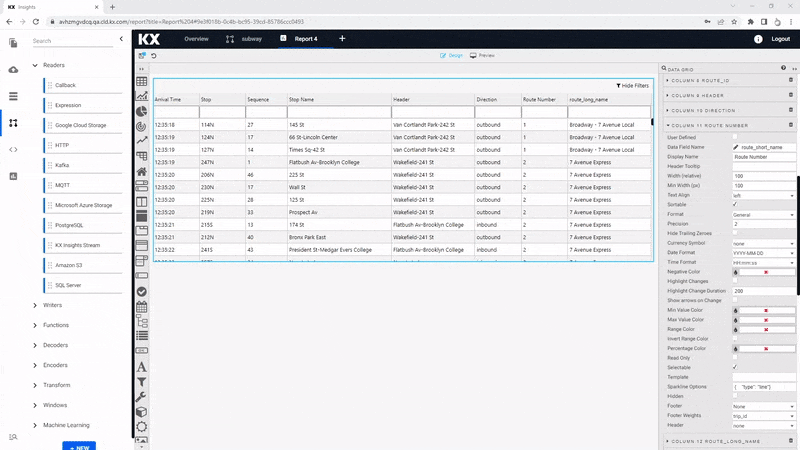 Add a custom template to a **Data Grid****; Advanced Mode.