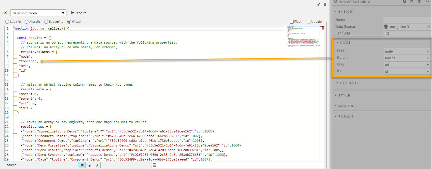 Example of Node mapping