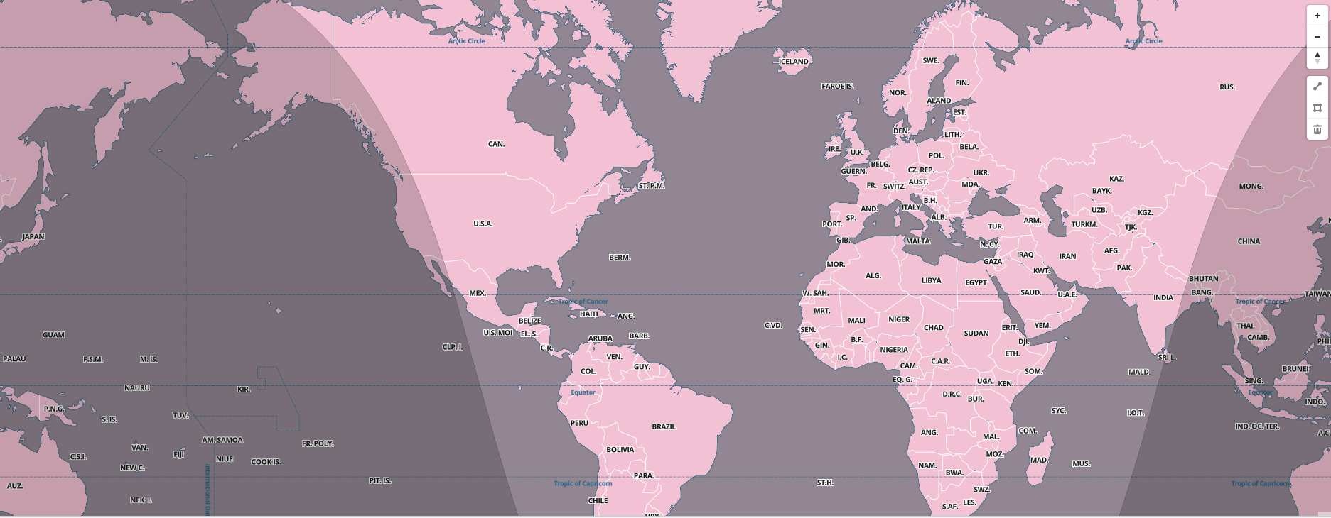 A map with a nigh/day layer