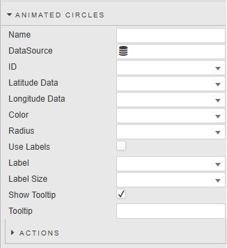 Animated circles properties
