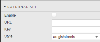 External API properties
