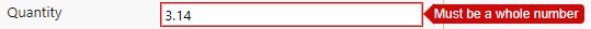Built-in validator with error message