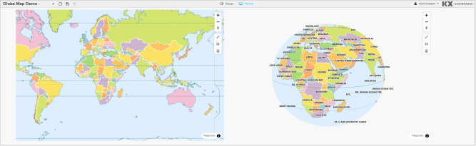 Map with points using clustering
